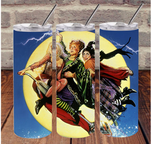 Hocus Pocus Fall - 20oz or 30oz Skinny Tumblers w/ Lid and Metal Straw