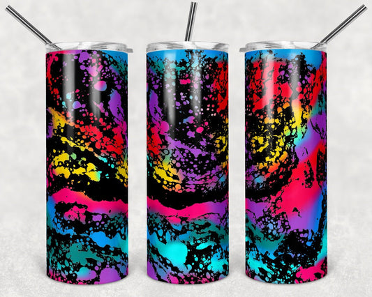 Power Wash Soap effect - 20 oz or 30oz Skinny Tumblers w/ Lid and Metal Straw