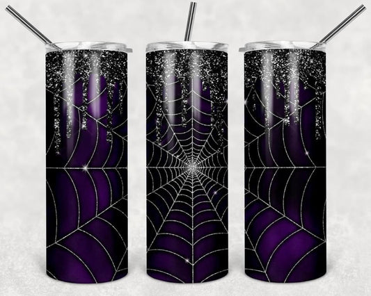 Spider Web- 20oz or 30oz Skinny Tumblers w/ Lid and Metal Straw