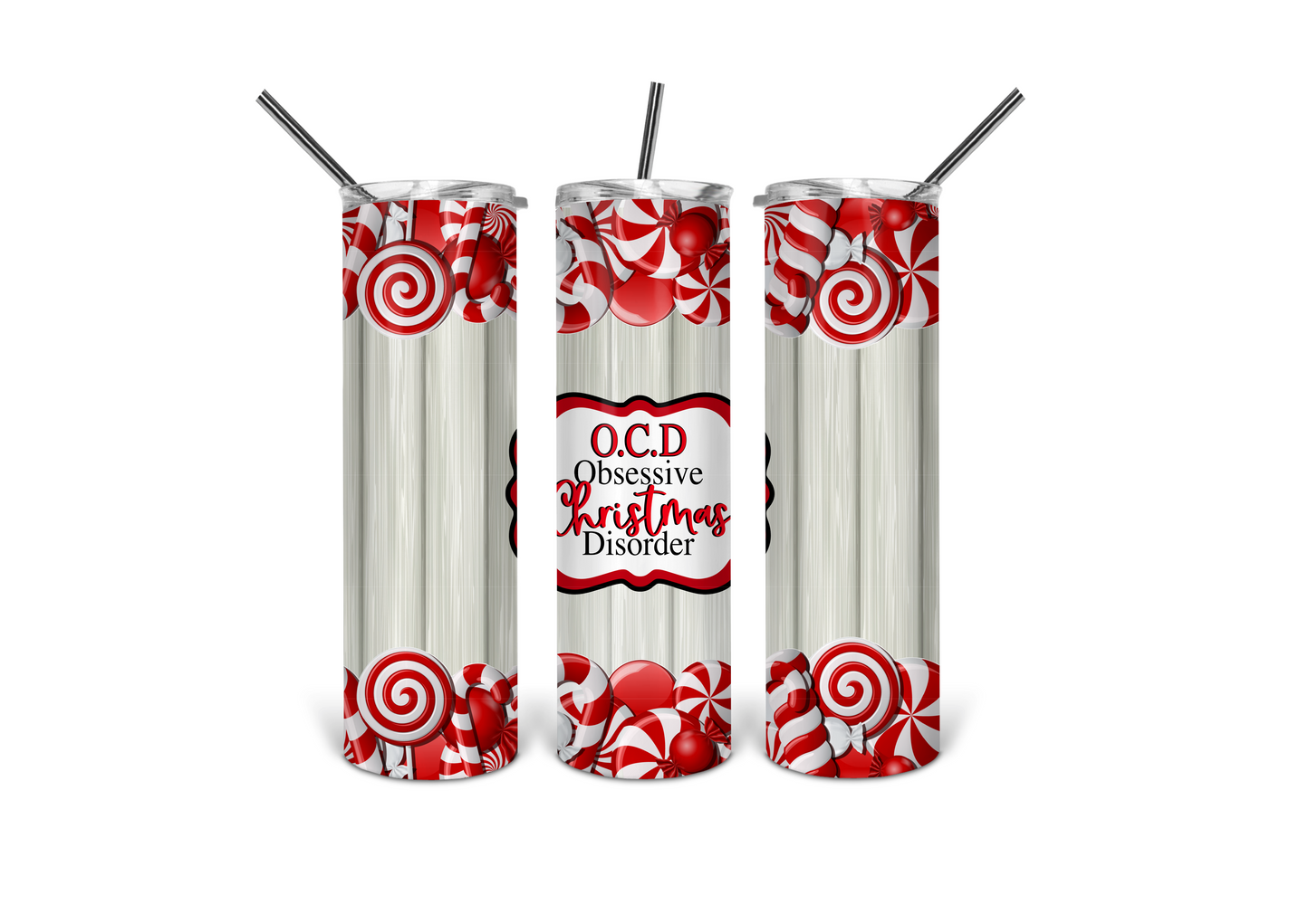 I.C.D.- 20 oz or 30oz Skinny Tumblers w/ Lid and Metal Straw