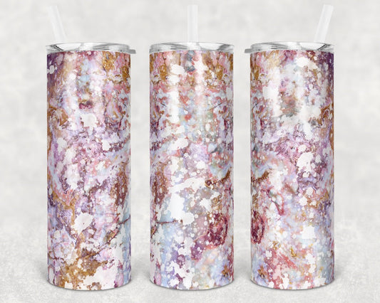 Power Wash Soap effect - 20 oz or 30oz Skinny Tumblers w/ Lid and Metal Straw