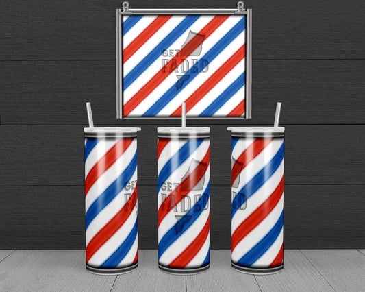 Barber Life - 20 oz or 30oz Skinny Tumblers w/ Lid and Metal Straw