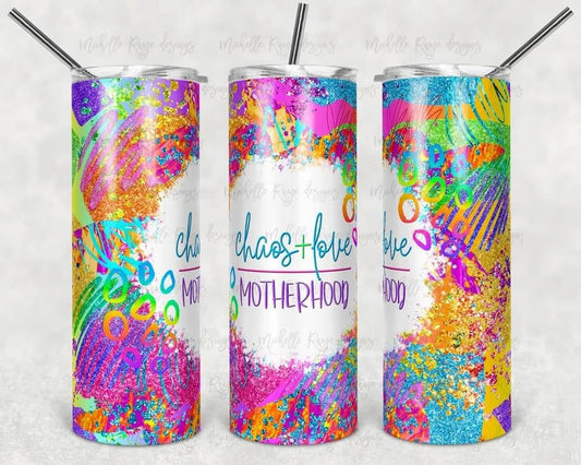MotherHood- 20 oz or 30oz Skinny Tumblers w/ Lid and Metal Straw