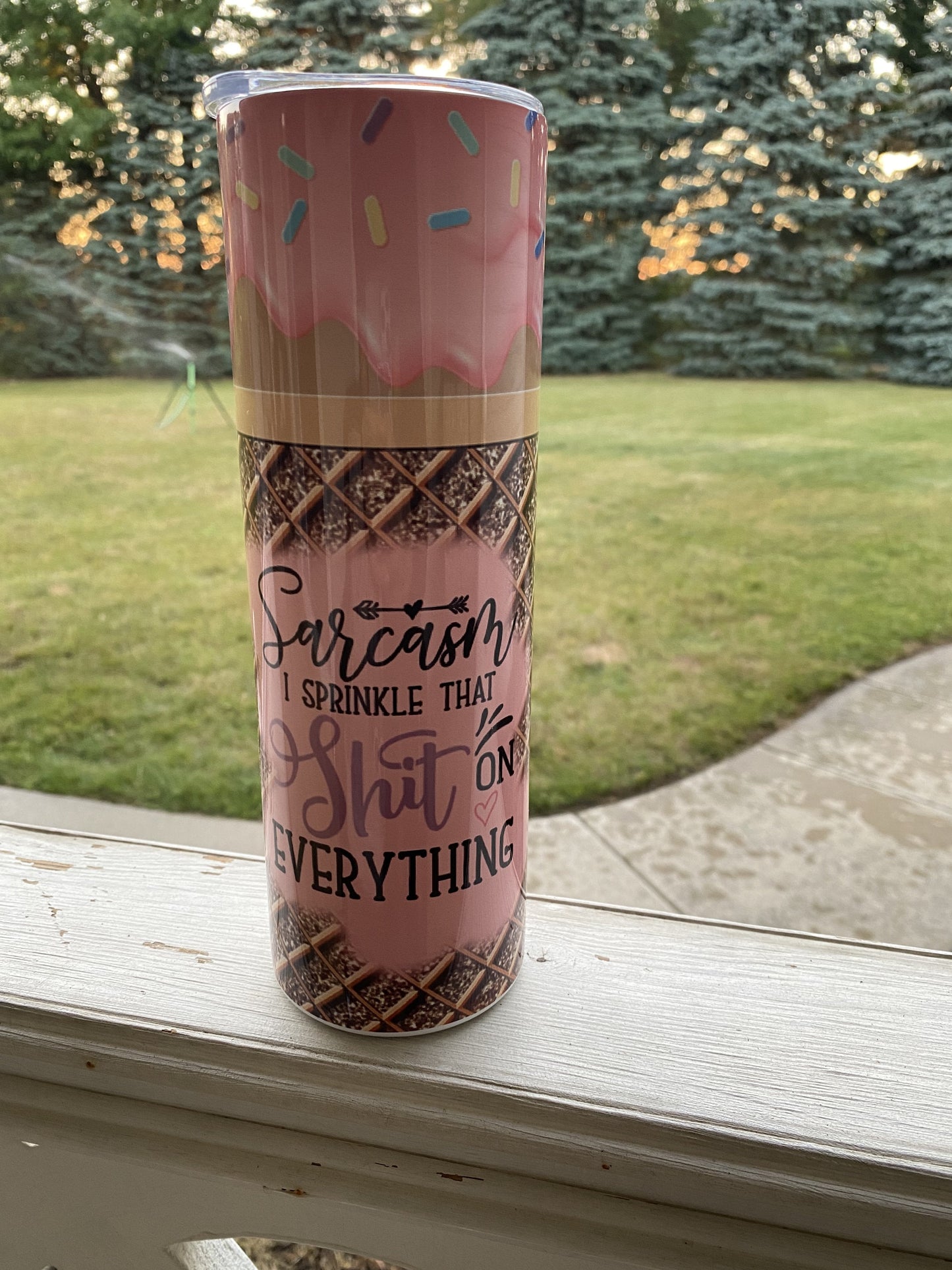 Sarcasm Sparkles- 20oz or 30oz Skinny Tumblers w/ Lid and Metal Straw