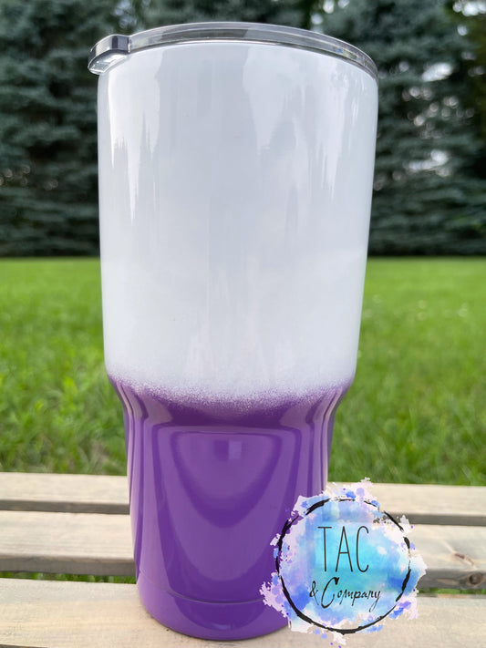 30 oz Tumbler- Purple Bottom