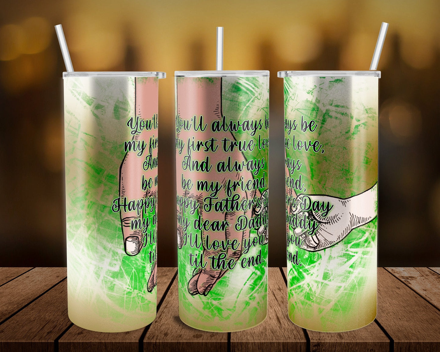Love You To The End White - 20 oz or 30oz Skinny Tumblers w/ Lid and Metal Straw