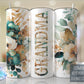 Grandma Emerald Floral -20oz or 30oz Skinny Tumblers w/ Lid and Metal Straw