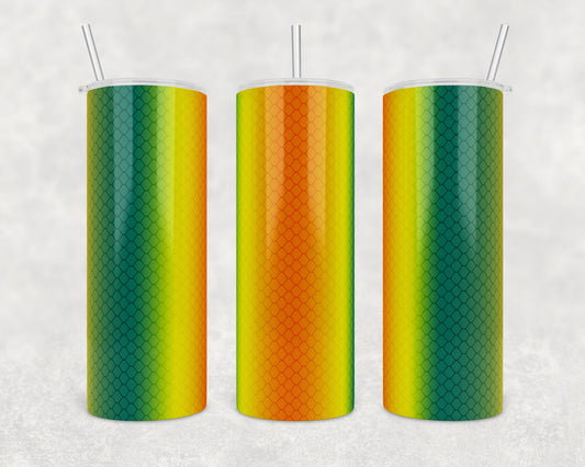 Colorful Fishing Lure-20 oz or 30oz Skinny Tumblers w/ Lid and Metal Straw