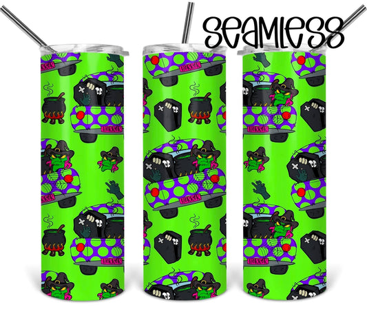 Glow in the Dark Scary - 20oz or 30oz Skinny Tumblers w/ Lid and Metal Straw