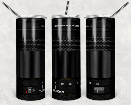 Camera - 20 oz or 30oz Skinny Tumblers w/ Lid and Metal Straw