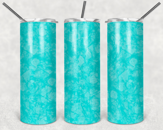 Mint Green Marble - 20 or 30oz Skinny Tumblers w/ Lid and Metal Straw