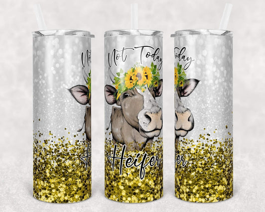Cow - 20 oz or 30oz Skinny Tumblers w/ Lid and Metal Straw