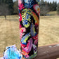 Colorful Feathers - 20 oz Skinny Tumblers w/ Lid and Metal Straw '