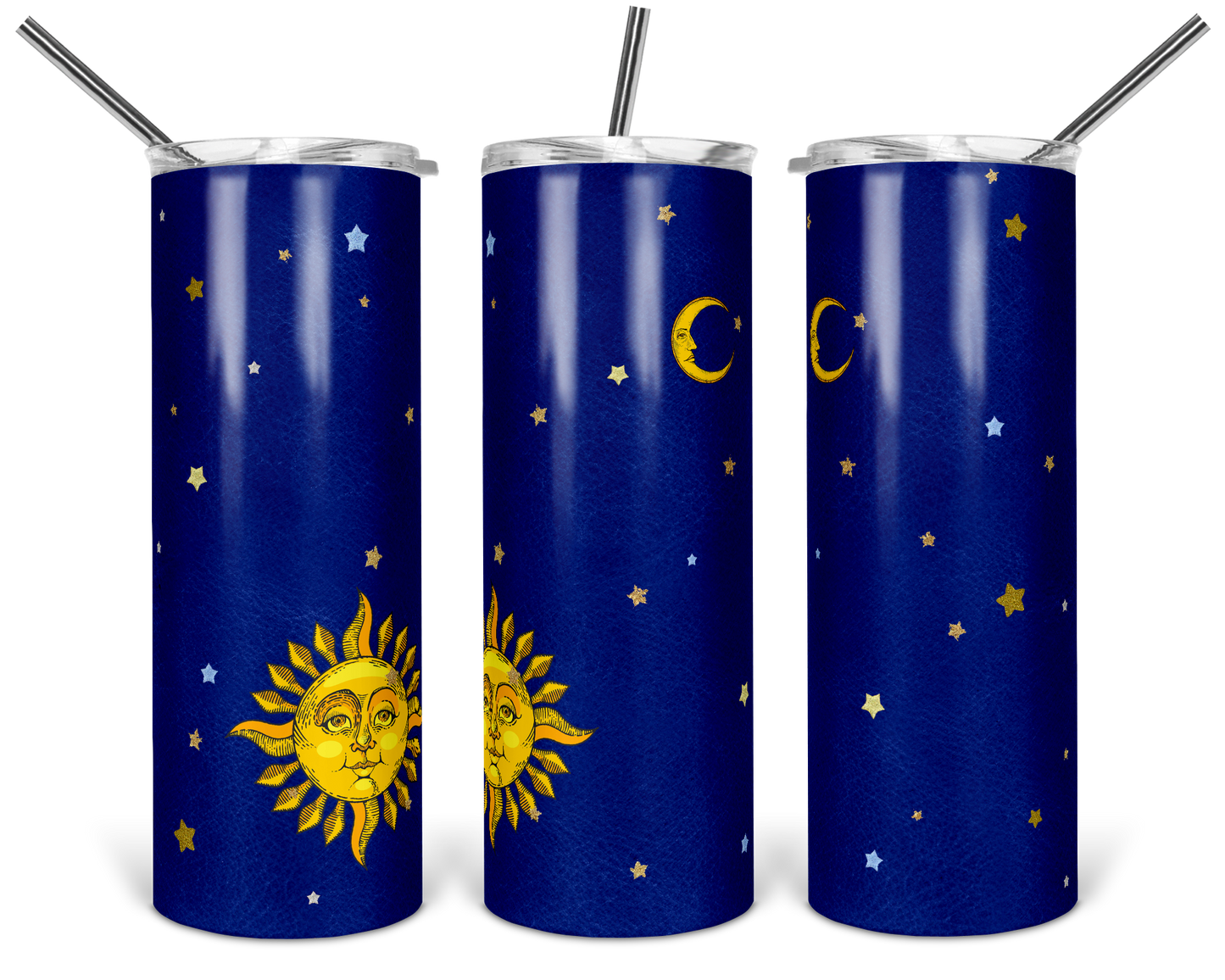 Sun and Moon Outdoors- 20 oz or 30oz Skinny Tumblers w/ Lid and Metal Straw