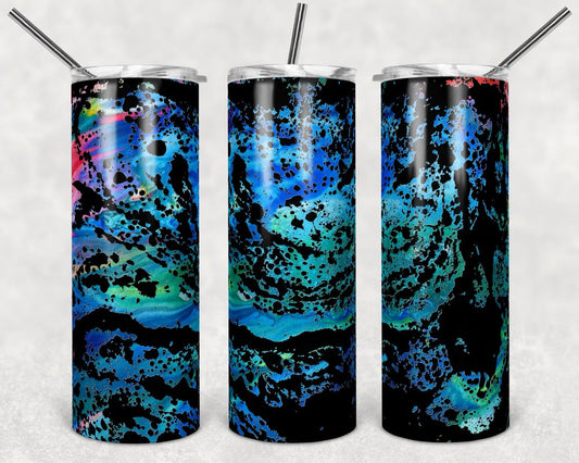 Power Wash Soap effect - 20 oz or 30oz Skinny Tumblers w/ Lid and Metal Straw
