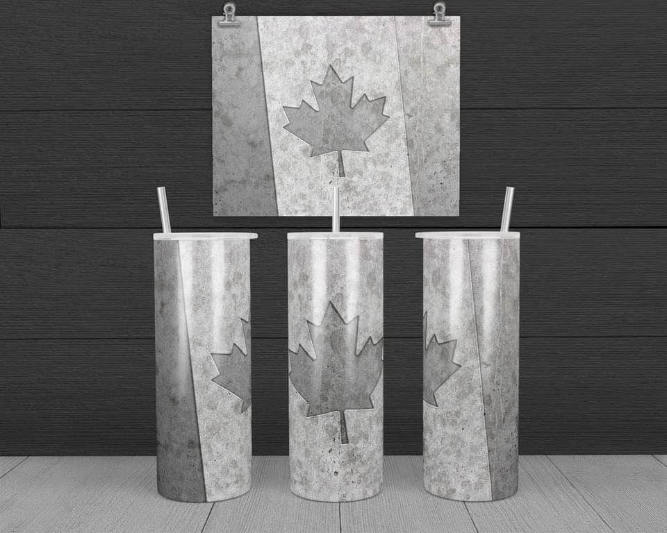 Silver Leaf- 20 oz or 30oz Skinny Tumblers w/ Lid and Metal Straw