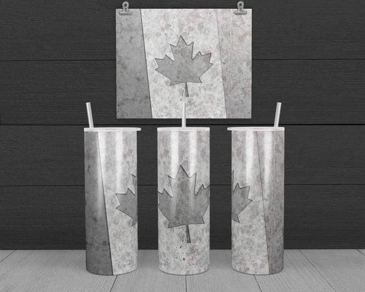 Silver Leaf- 20 oz or 30oz Skinny Tumblers w/ Lid and Metal Straw