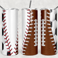 Football , Baseball and Soccer Sports - 20 oz or 30oz Skinny Tumblers w/ Lid and Metal Straw