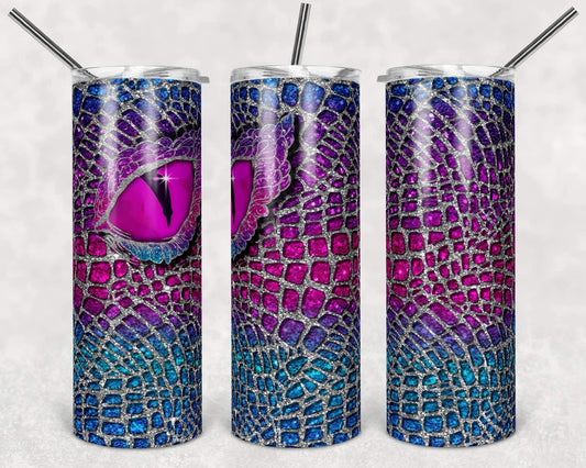 Dragon Eye- 20oz or 30oz Skinny Tumblers w/ Lid and Metal Straw