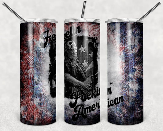 Feelin America - 20oz or 30oz Skinny Tumblers w/ Lid and Metal Straw
