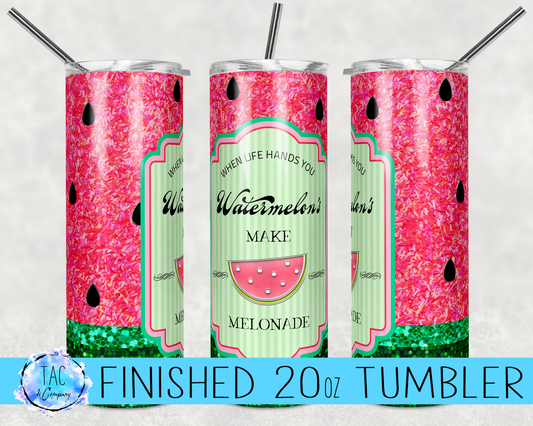 Pink Seed Melonade - 20oz or 30oz Skinny Tumblers w/ Lid and Metal Straw