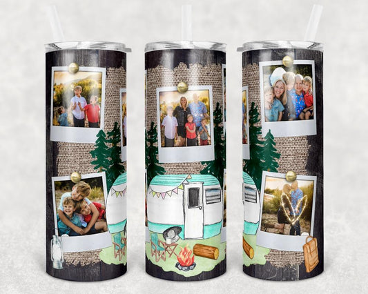 5 Picture Camping - 20oz or 30oz Skinny Tumblers w/ Lid and Metal Straw