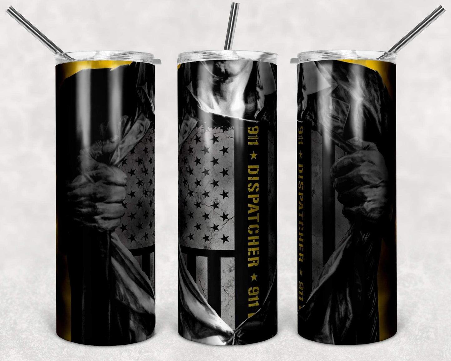 Dispatch Ripping Shirt - 20oz or 30oz Skinny Tumblers w/ Lid and Metal Straw