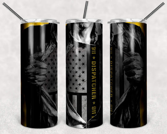 Dispatch Ripping Shirt - 20oz or 30oz Skinny Tumblers w/ Lid and Metal Straw