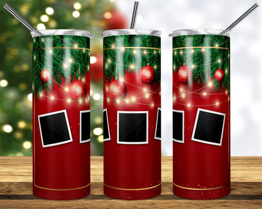 Picture Frames w/ Lights- 20 oz or 30oz Skinny Tumblers w/ Lid and Metal Straw