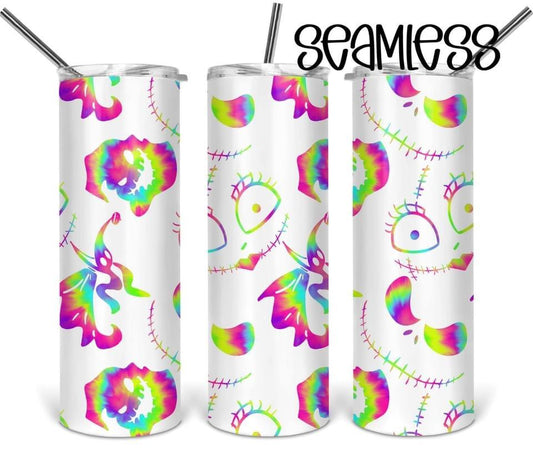 Glow in the Dark Scary - 20oz or 30oz Skinny Tumblers w/ Lid and Metal Straw