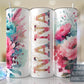 Nana Hot Pink Floral Full Wrap -20oz or 30oz Skinny Tumblers w/ Lid and Metal Straw