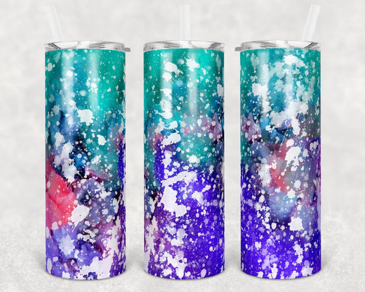Power Wash Soap effect - 20 oz or 30oz Skinny Tumblers w/ Lid and Metal Straw
