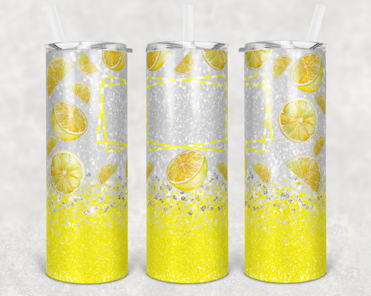 Custom Lemon - 20 oz or 30oz Skinny Tumblers w/ Lid and Metal Straw