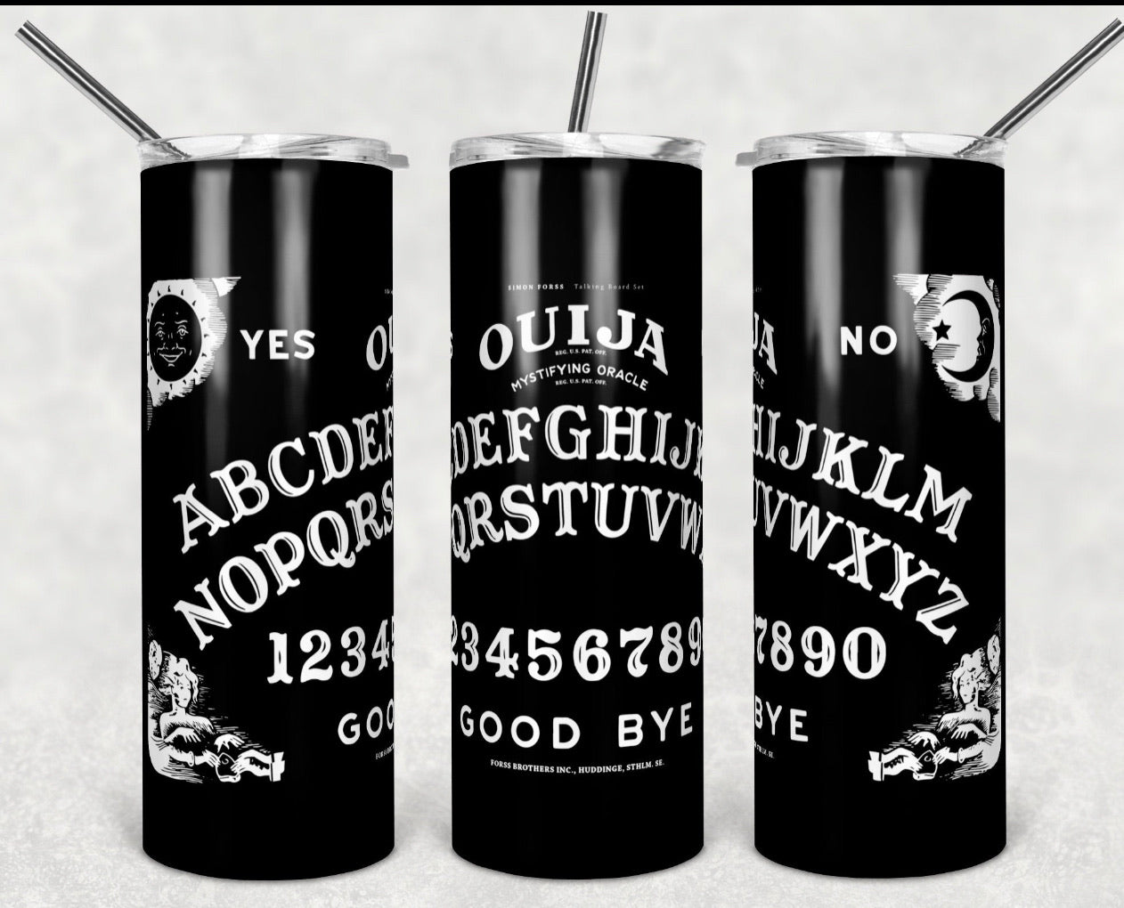 Ouija Board - 20oz or 30oz Skinny Tumblers w/ Lid and Metal Straw
