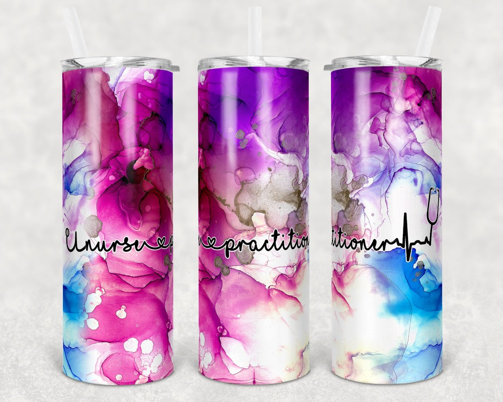 Nurse - 20oz or 30oz Skinny Tumblers w/ Lid and Metal Straw