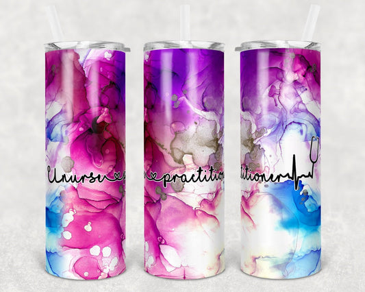 Nurse - 20oz or 30oz Skinny Tumblers w/ Lid and Metal Straw