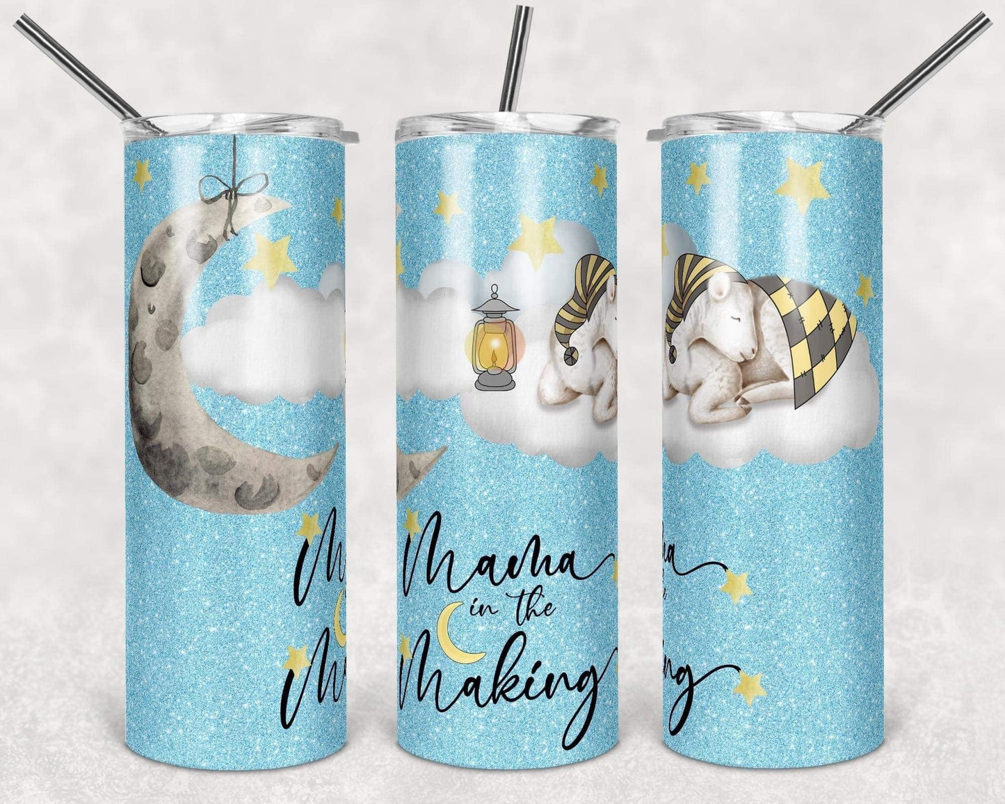 Mama In The Making- 20oz or 30oz Skinny Tumblers w/ Lid and Metal Straw