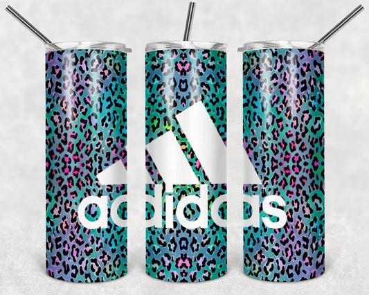 RainBow Adidas - 20oz or 30oz Skinny Tumblers w/ Lid and Metal Straw