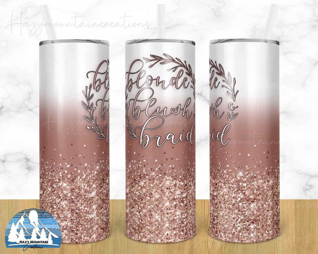 Custom for Courtney - 20oz or 30oz Skinny Tumblers w/ Lid and Metal Straw