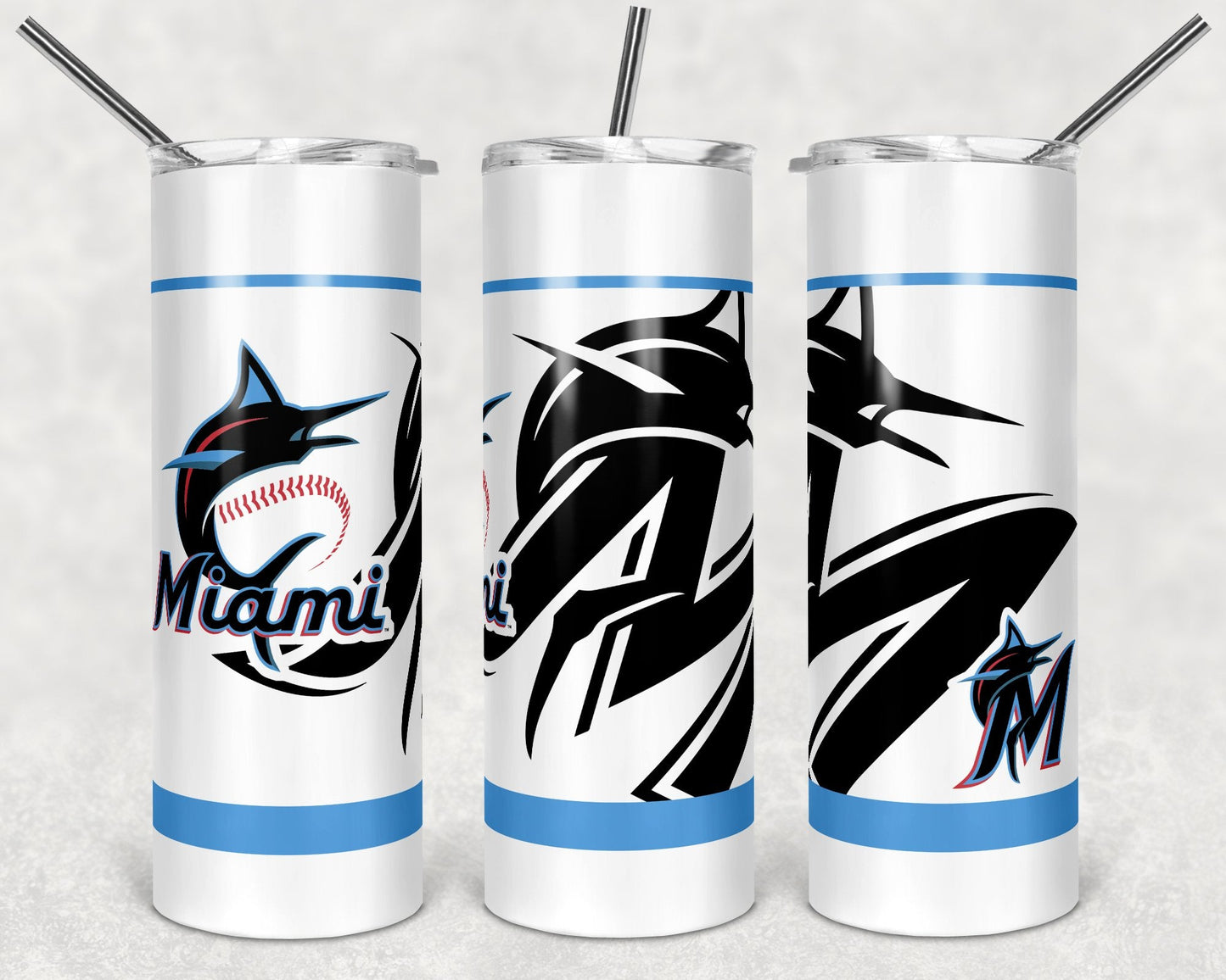 Baseball Teams - 20 or 30 oz Skinny Tumblers w/ Lid and Metal Straw ‘