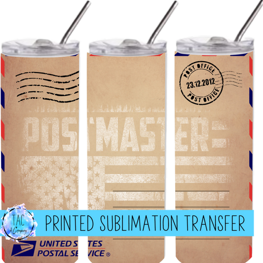 US Post Master -Sublimation Print (This Is Not A Digital File)