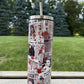 Horror Newspapers  - 20oz or 30oz Skinny Tumblers w/ Lid and Metal Straw