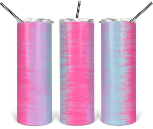 Pastel Rainbow Colors - 20oz or 30oz Skinny Tumblers w/ Lid and Metal Straw