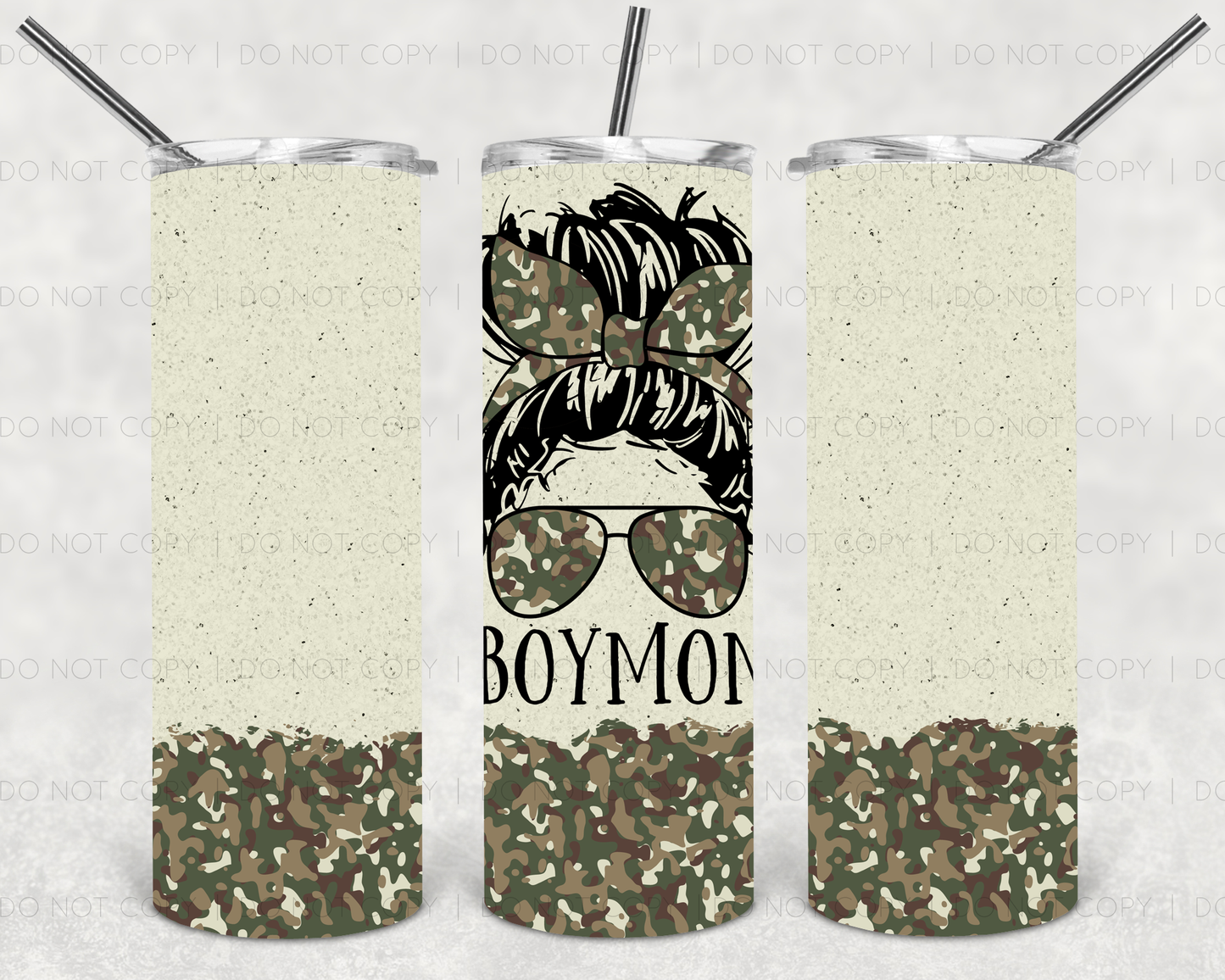 Boy Mom Life- 20 oz or 30oz Skinny Tumblers w/ Lid and Metal Straw