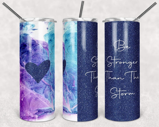 Water Color Stronger- 20oz or 30oz Skinny Tumblers w/ Lid and Metal Straw