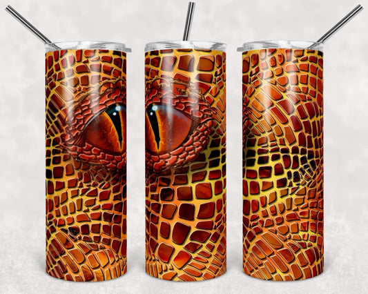Dragon Eye- 20oz or 30oz Skinny Tumblers w/ Lid and Metal Straw