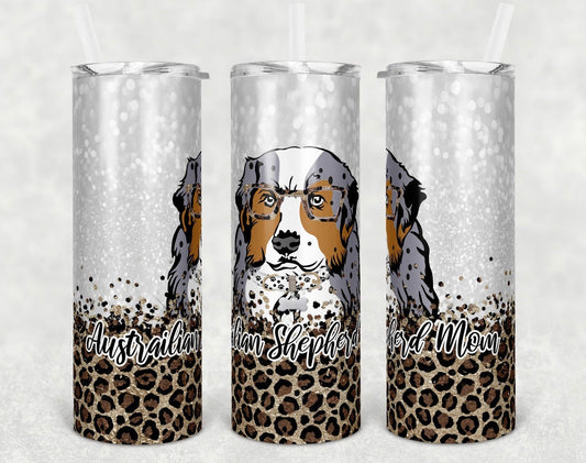 Dutch-hound Shepard Dog Mom - 20oz or 30oz Skinny Tumblers w/ Lid and Metal Straw