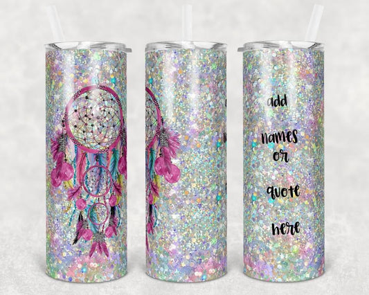 Dream Catcher - 20 oz or 30oz Skinny Tumblers w/ Lid and Metal Straw