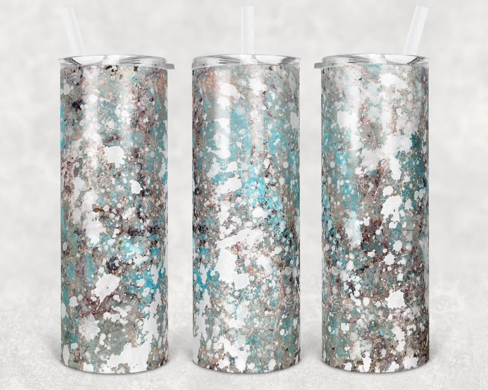Power Wash Soap effect - 20 oz or 30oz Skinny Tumblers w/ Lid and Metal Straw