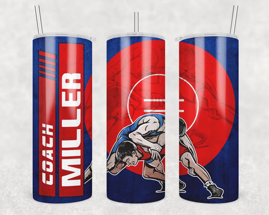 Coach Miller (Custom)- 20 oz or 30oz Skinny Tumblers w/ Lid and Metal Straw